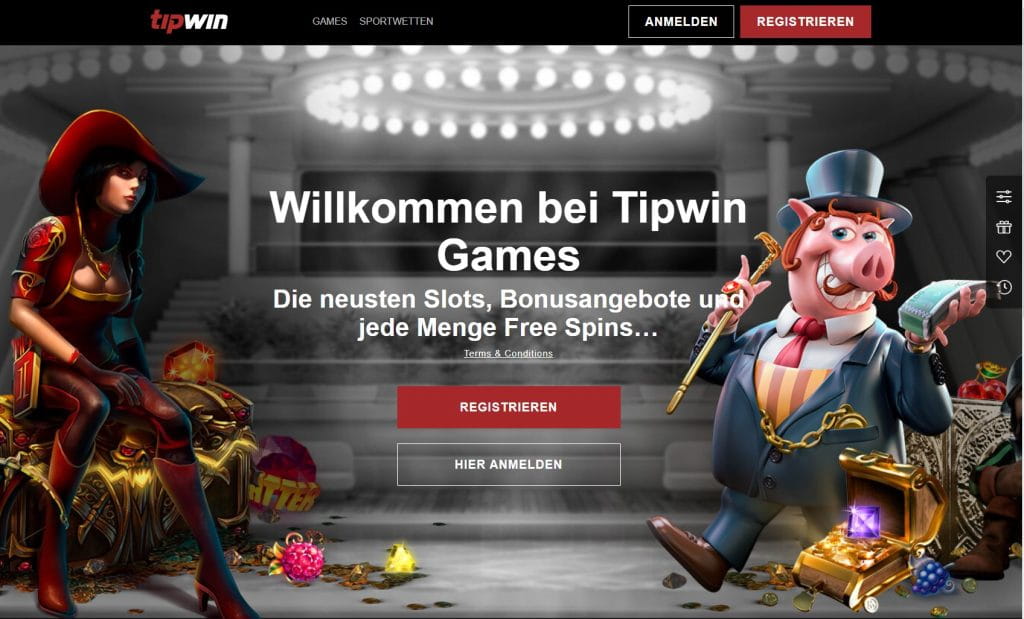 Tipwin Spielautomaten Webseite