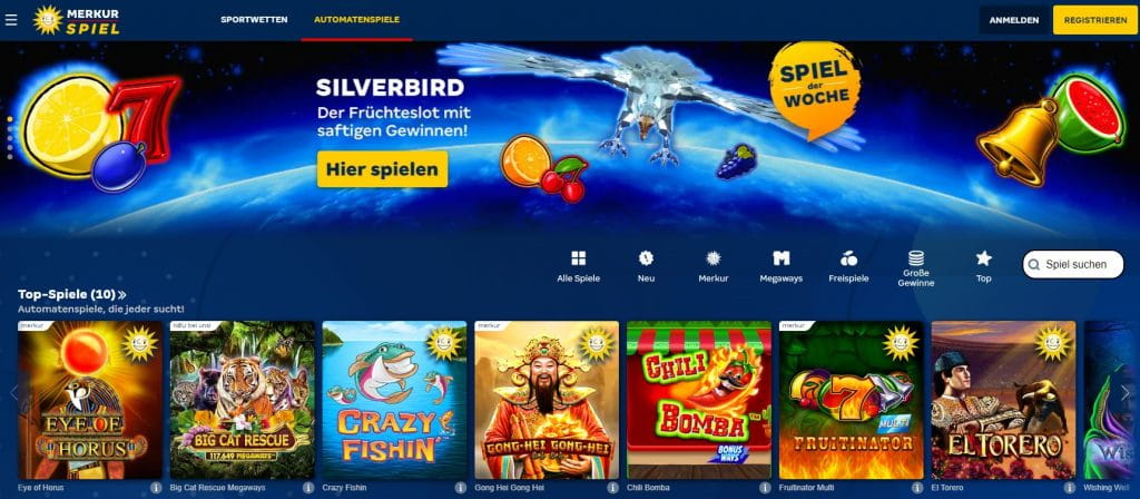 Merkur Slots Casino Webseite
