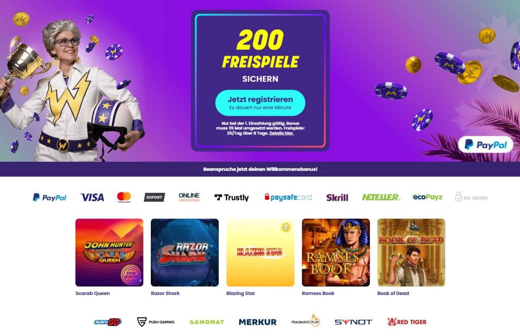 Wildz Casino Webseite